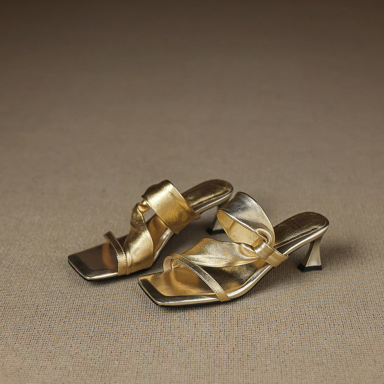 Marisa | Sandali in vera pelle metallizzata