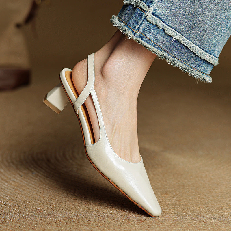 Gina | Slingback in vera pelle a punta