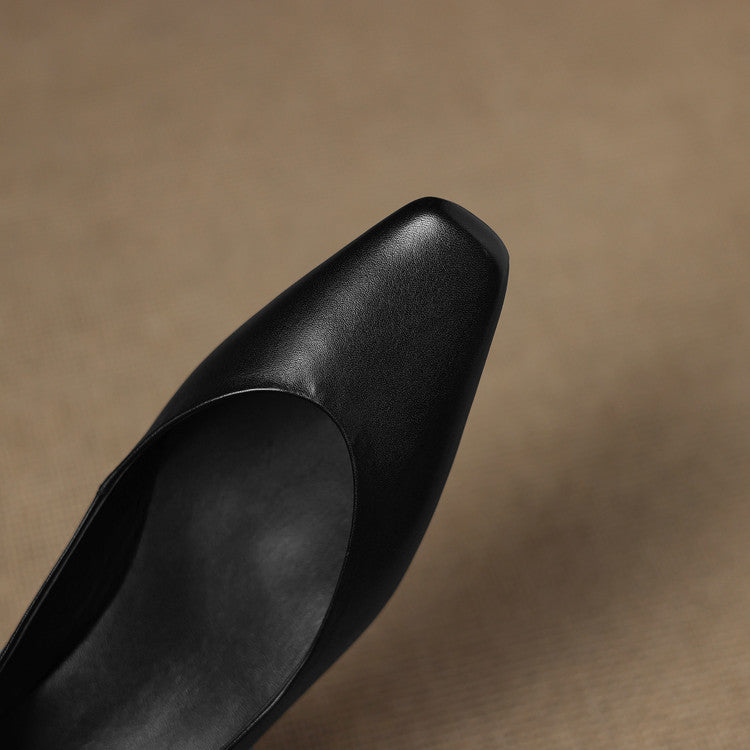 Aldina | Ballerine in vera pelle con zeppa