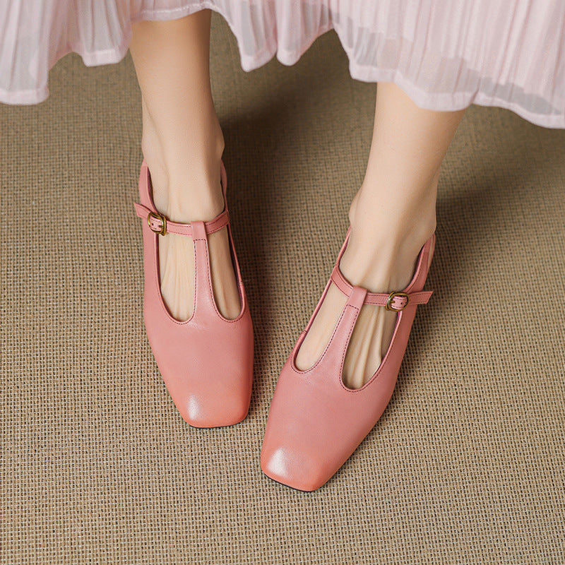 Jessi | Slingback in vera pelle con cinturino a T