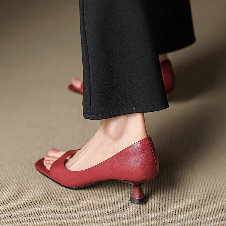 Celin | Décolleté peep-toe con tacco kitten