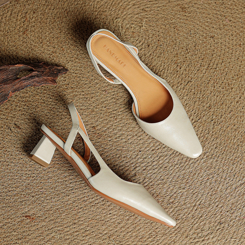 Gina | Slingback in vera pelle a punta