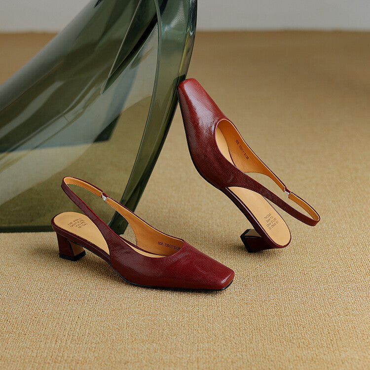 Ersa | Slingback in vera pelle lucida