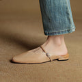 Neva | Mules in vera pelle a punta quadrata