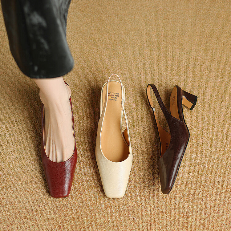 Ersa | Slingback in vera pelle lucida