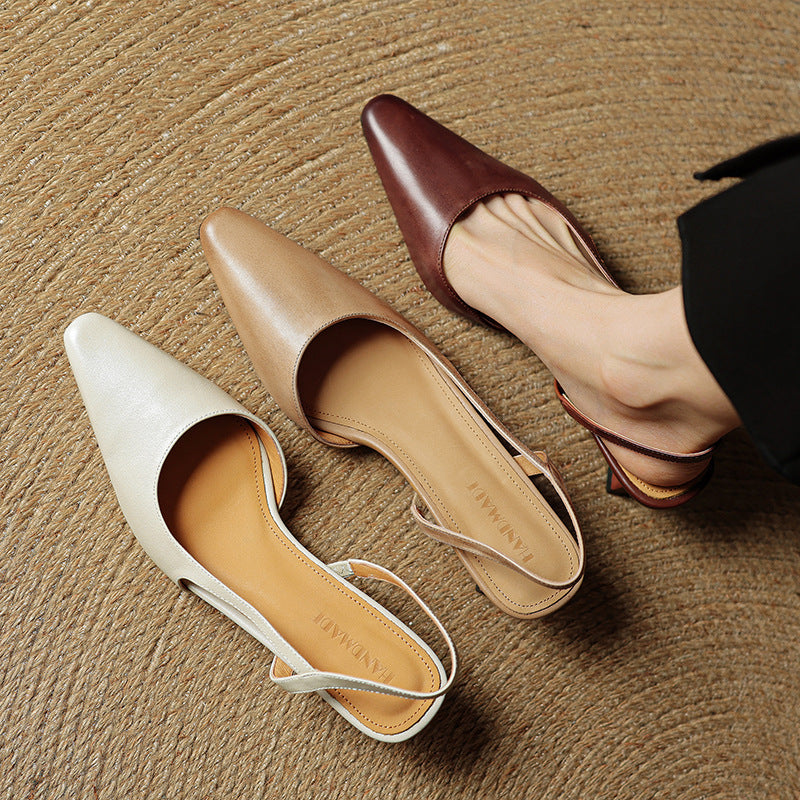 Gina | Slingback in vera pelle a punta
