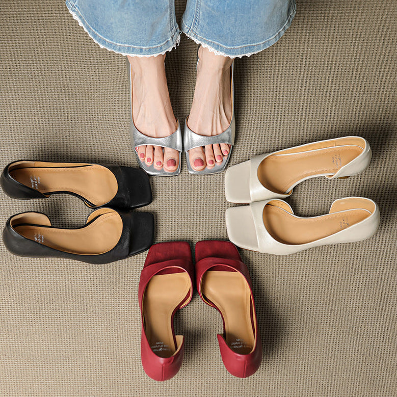 Celin | Décolleté peep-toe con tacco kitten