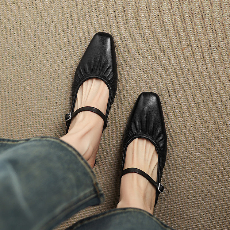 Vanya | Mules Mary Jane in vera pelle