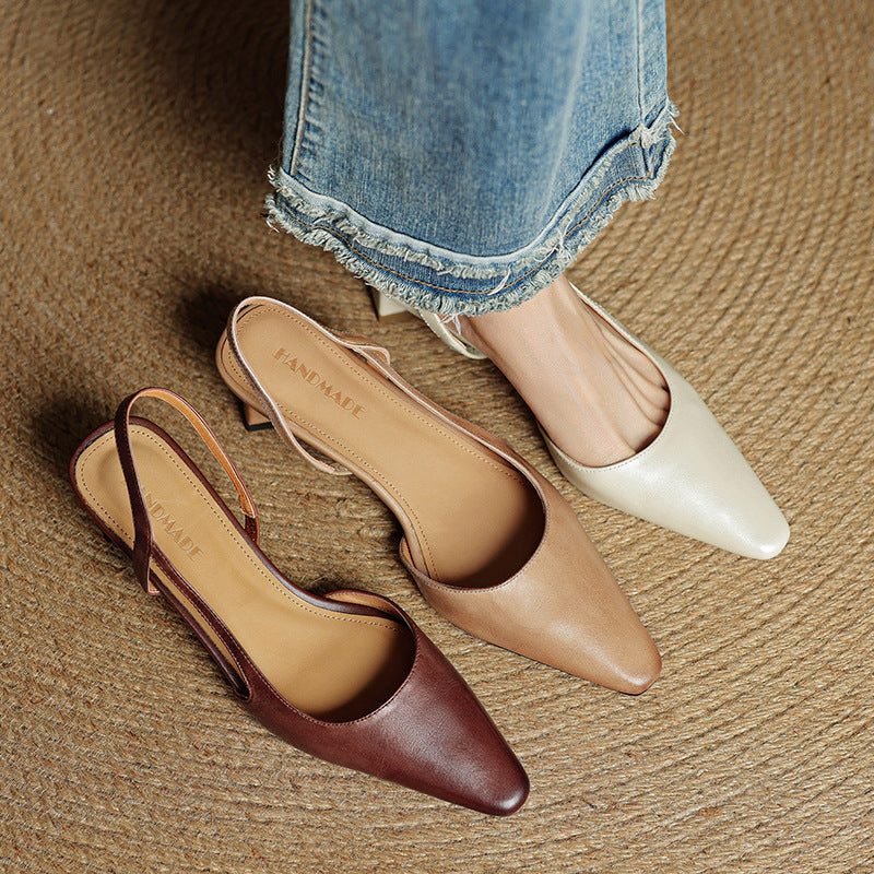 Gina | Slingback in vera pelle a punta