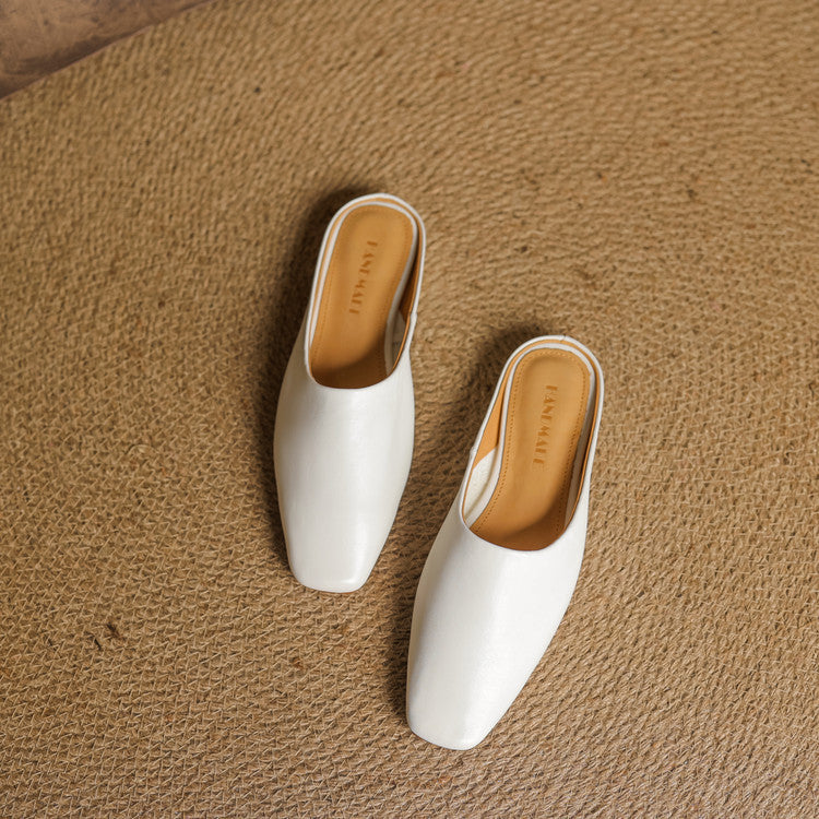 Rexa | Mules piatte in vera pelle