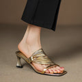 Marisa | Sandali in vera pelle metallizzata