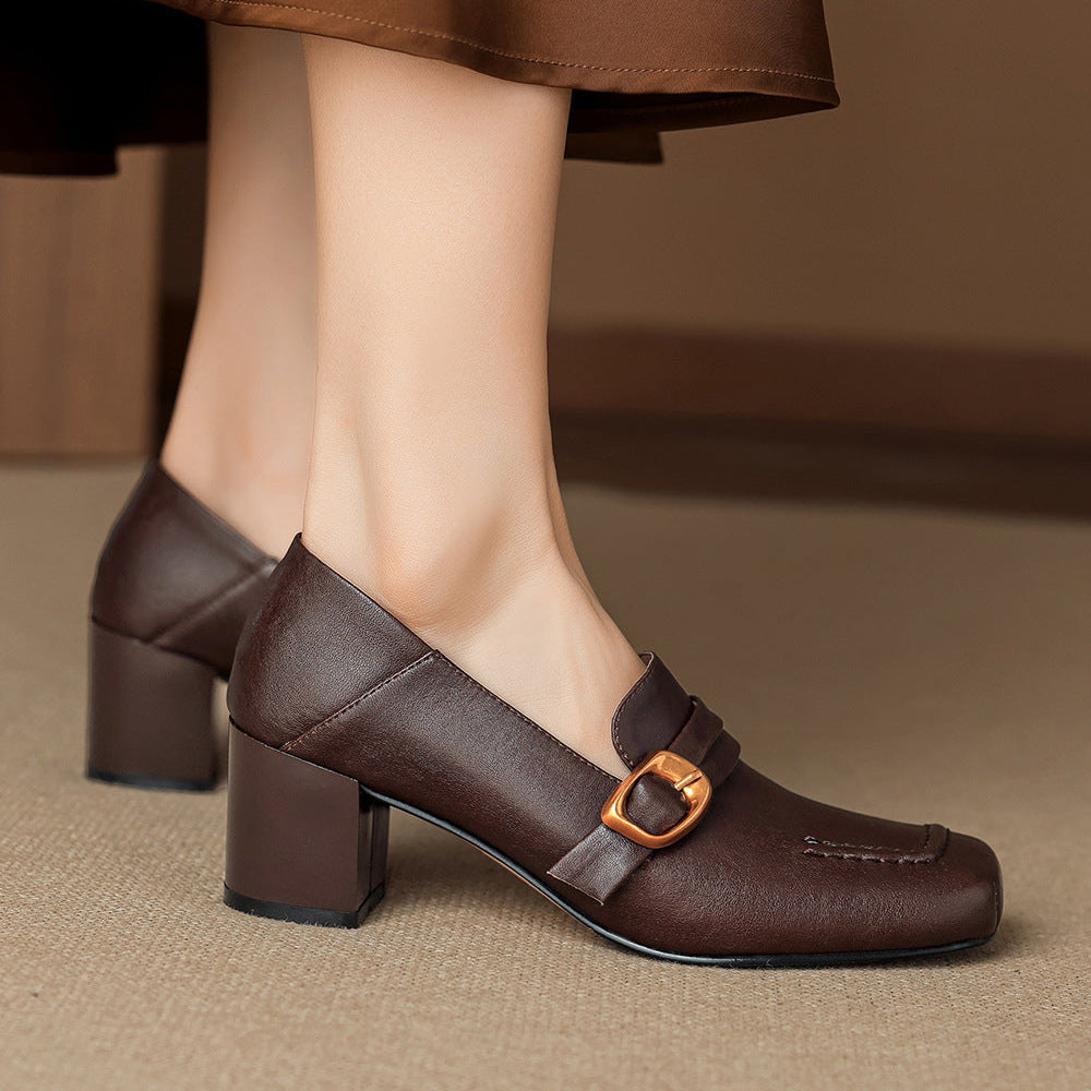 Sazia | Mocassini in vera pelle con tacco