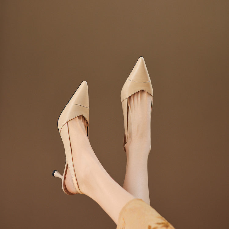 Myla | Slingback in vera pelle con tacco a matita