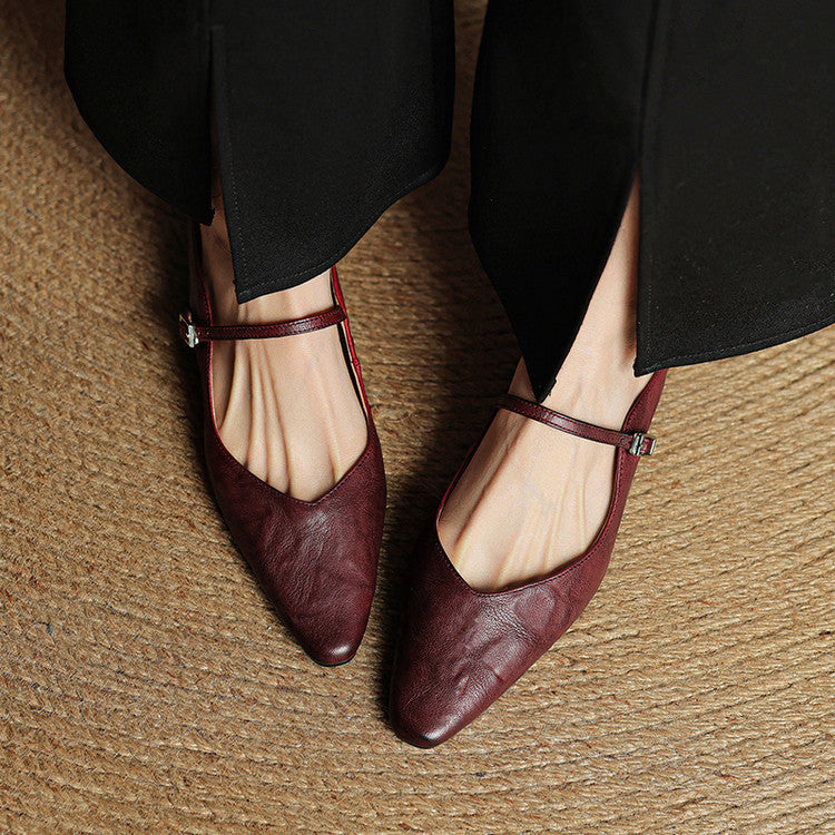 Thalia | Mules in vera pelle con cinturino