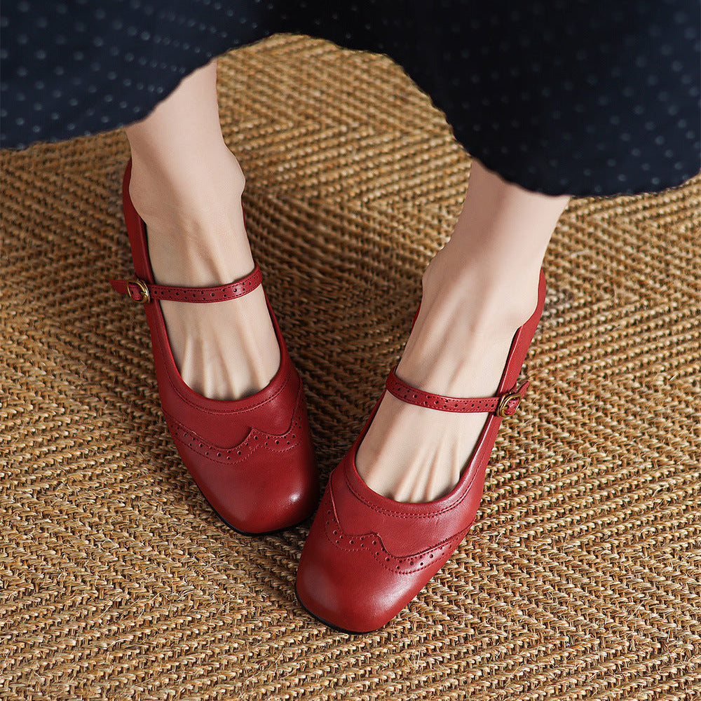 Harel | Mary Jane brogue in vera pelle