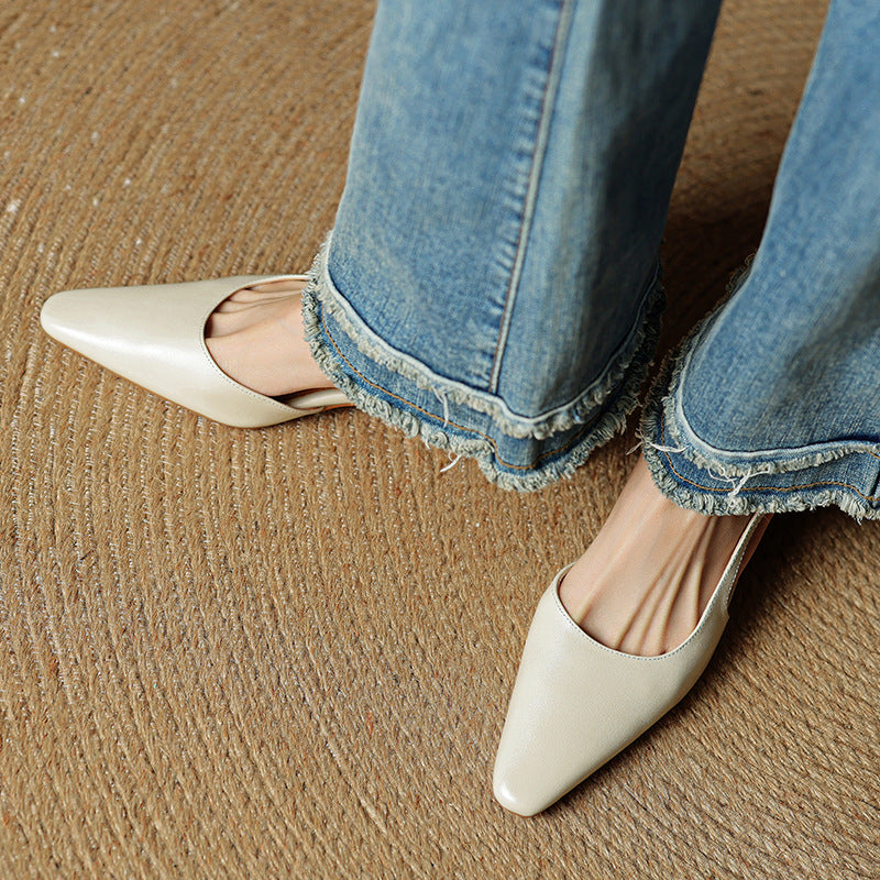 Gina | Slingback in vera pelle a punta