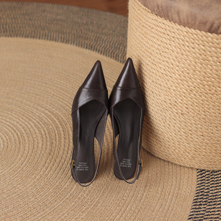 Myla | Slingback in vera pelle con tacco a matita