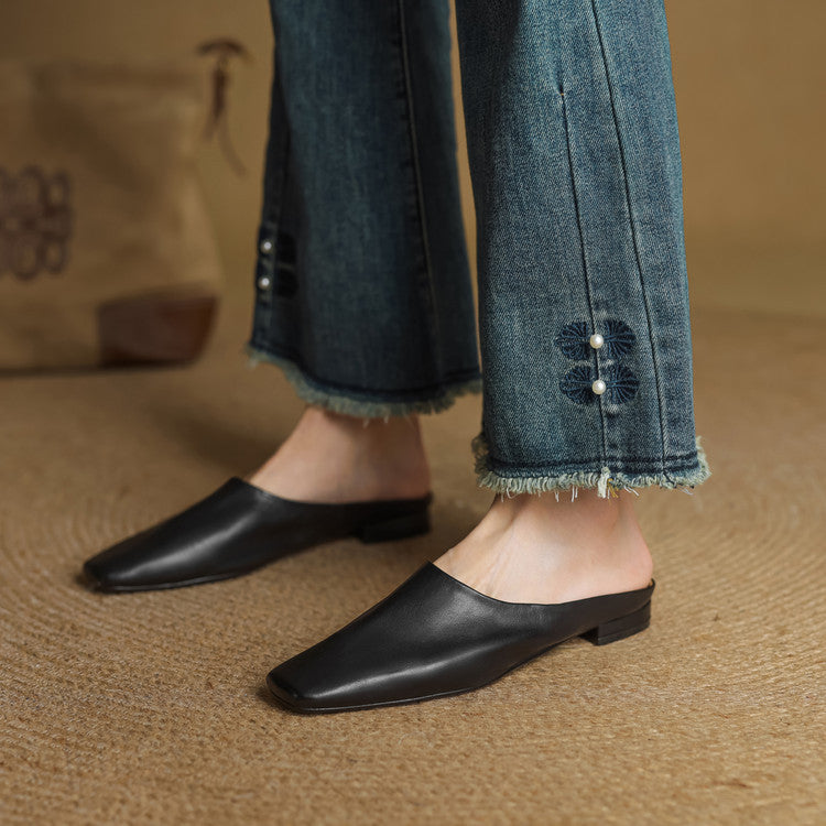 Rexa | Mules piatte in vera pelle