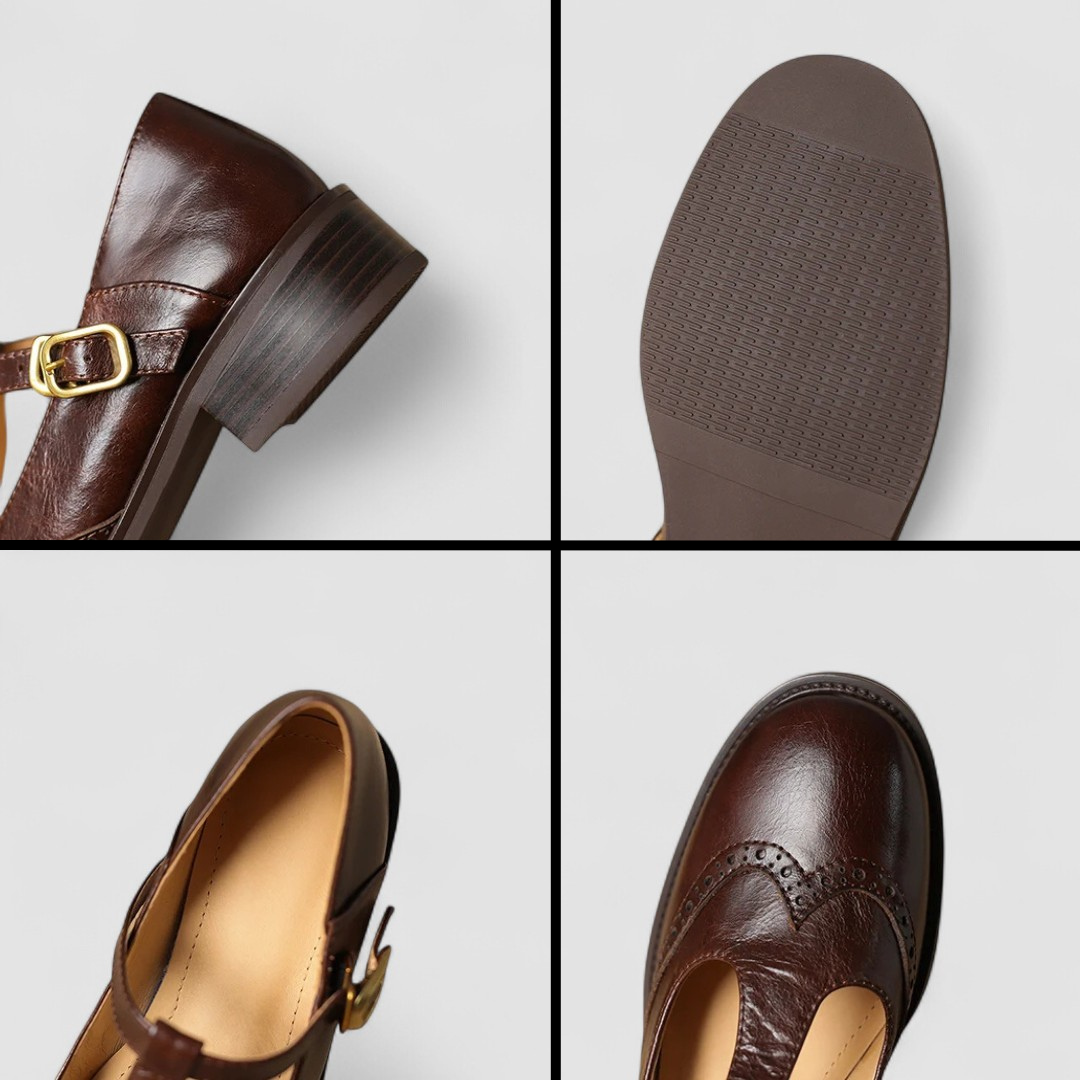 Margot | Scarpe con cinturino a T e traforature