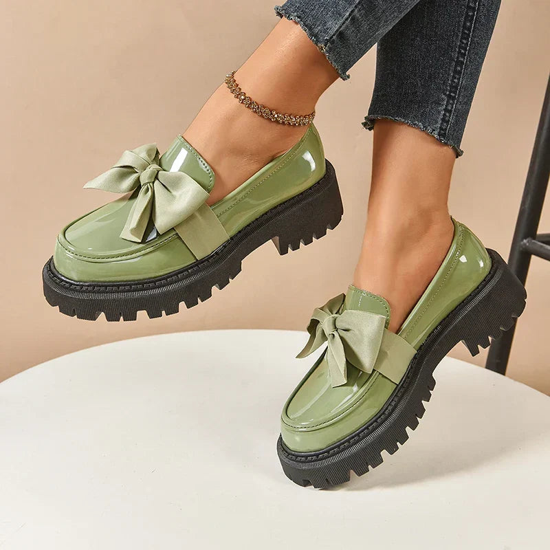 Nori | Scarpe con plateau e fiocco