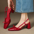 Milla | Décolleté slingback in vera pelle con fiocco