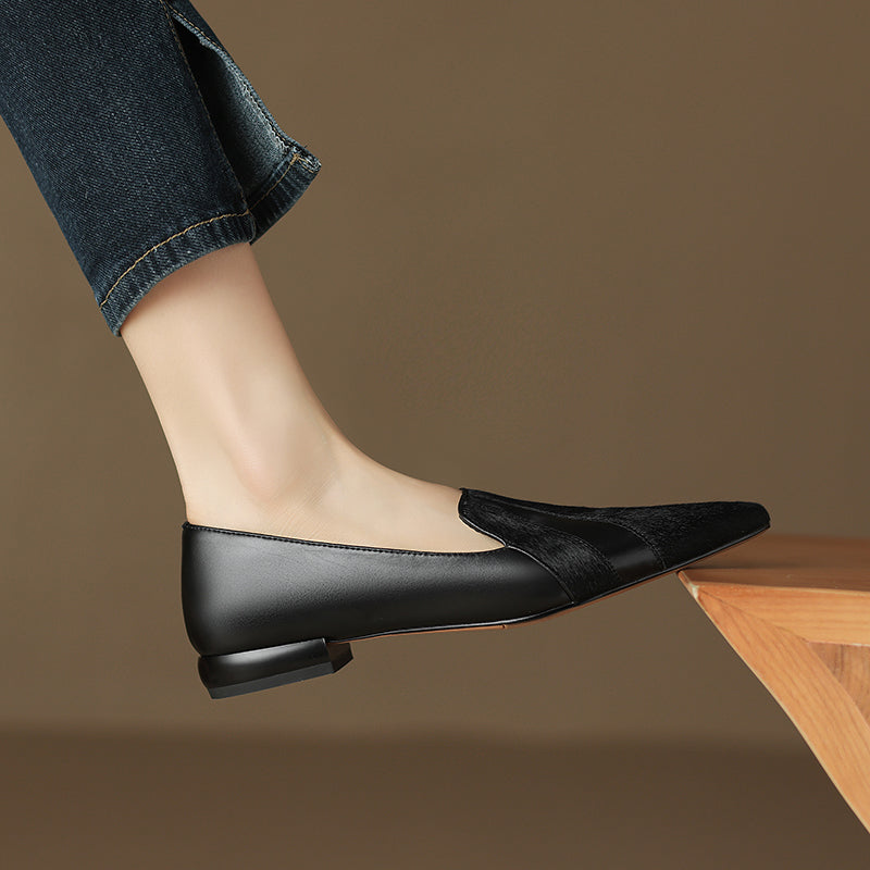 Kiara | Ballerine in vera pelle effetto cavallino