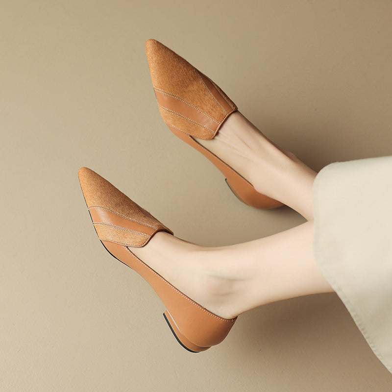 Kiara | Ballerine in vera pelle effetto cavallino
