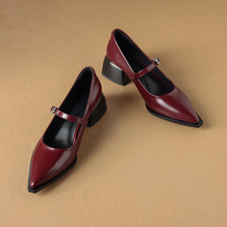 Maden | Mary Jane in vera pelle lucida