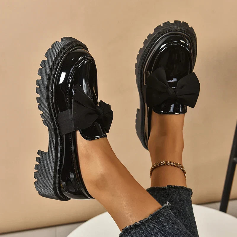 Nori | Scarpe con plateau e fiocco