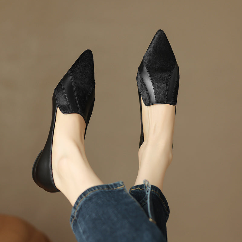 Kiara | Ballerine in vera pelle effetto cavallino