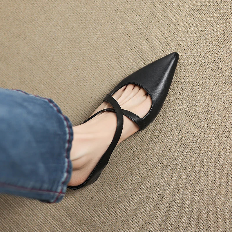 Pamela | Mules in vera pelle a punta