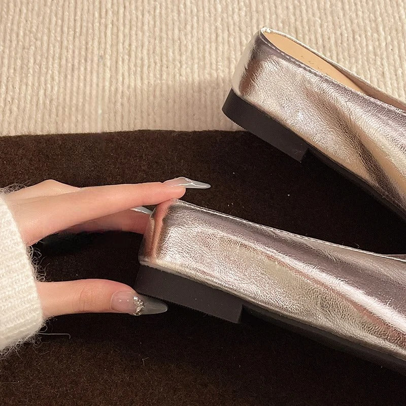 Lyra | Mules effetto metallizzato