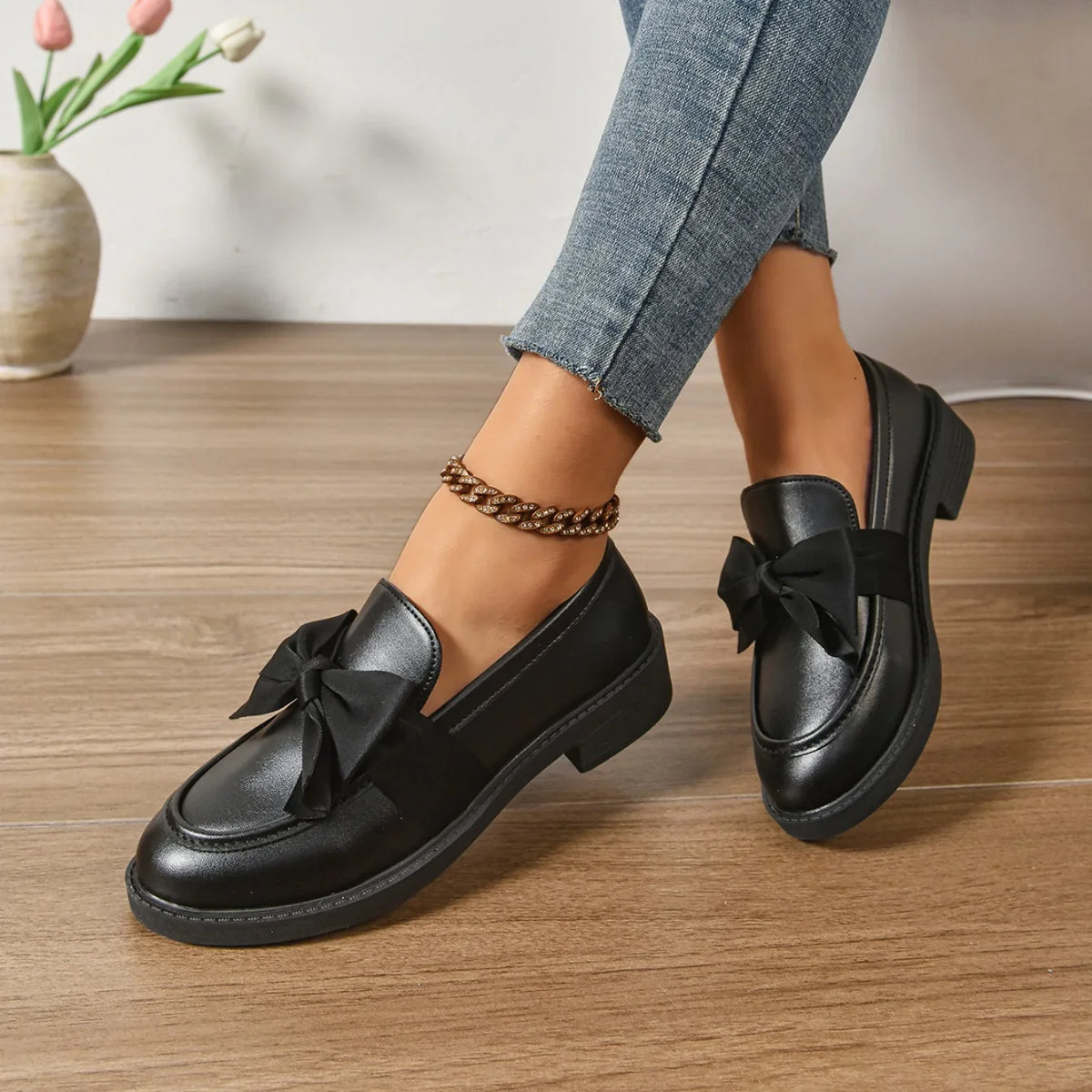 Kelis | Mocassini con fiocco e plateau