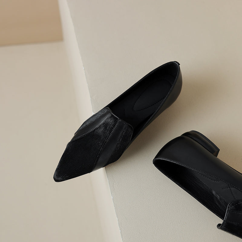 Kiara | Ballerine in vera pelle effetto cavallino