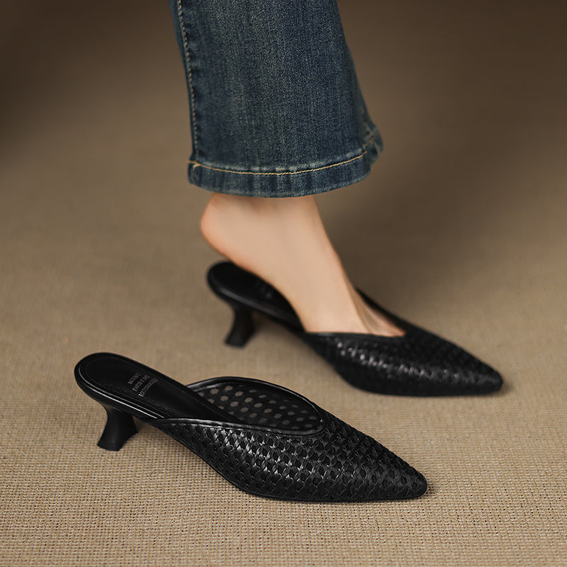 Zaina | Mules in vera pelle traforata