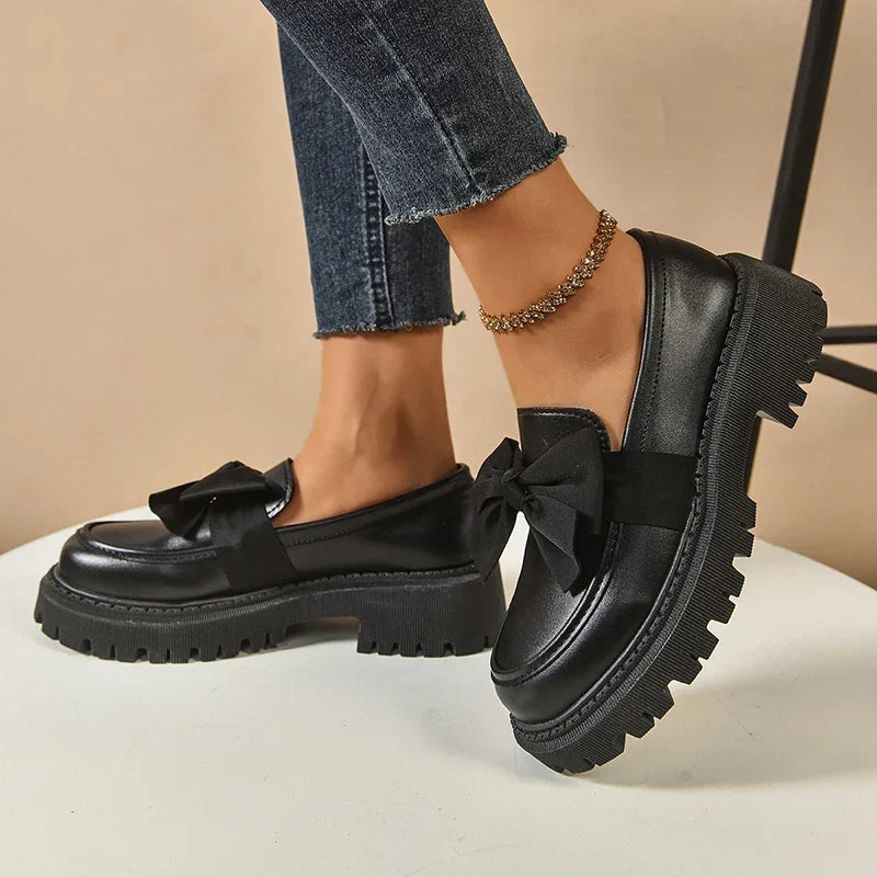 Nori | Scarpe con plateau e fiocco