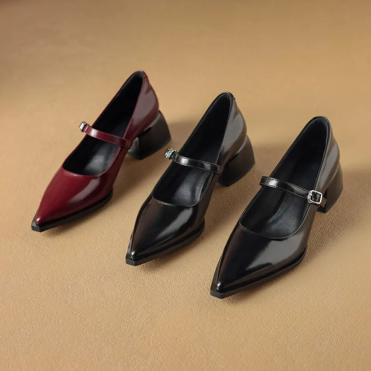 Maden | Mary Jane in vera pelle lucida