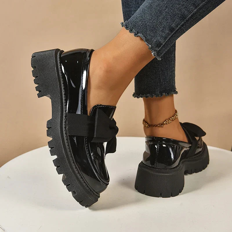 Nori | Scarpe con plateau e fiocco