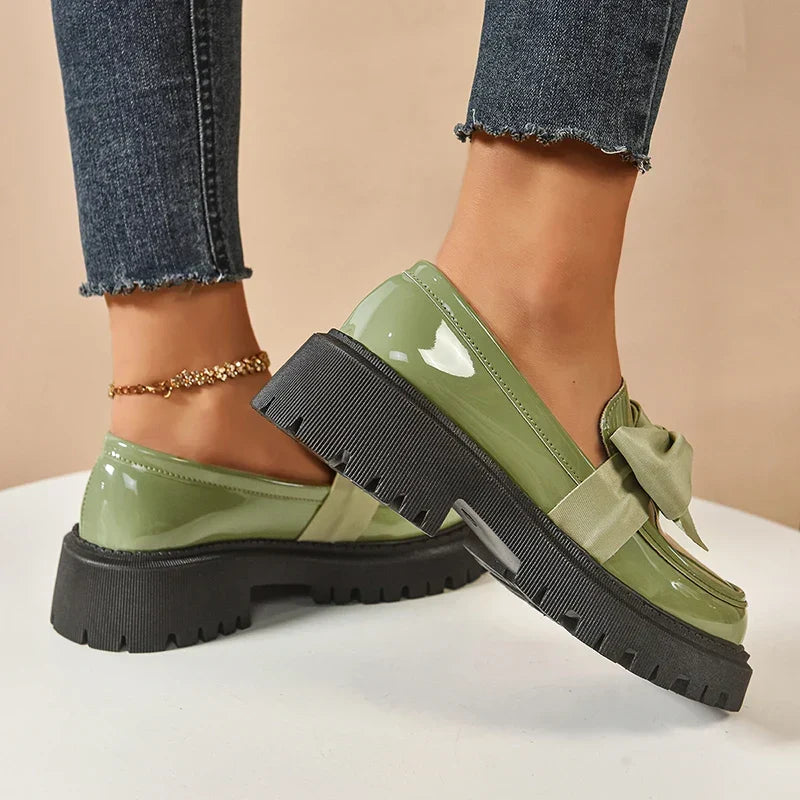 Nori | Scarpe con plateau e fiocco