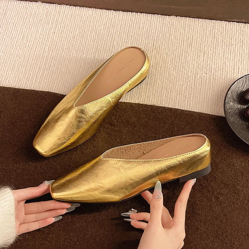 Lyra | Mules effetto metallizzato