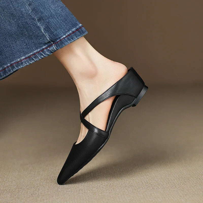 Pamela | Mules in vera pelle a punta