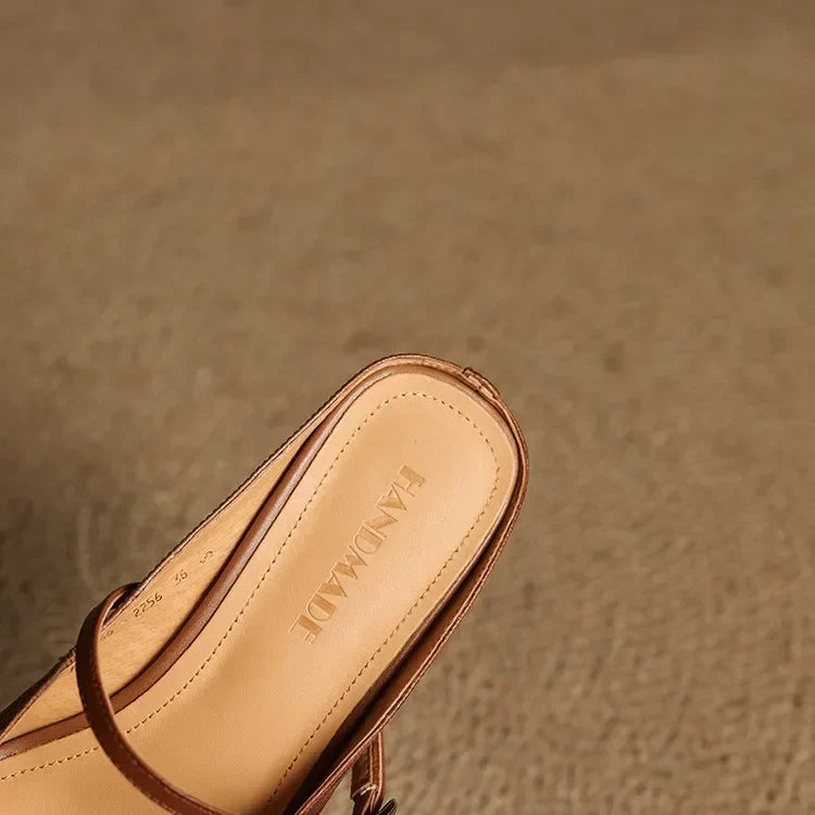 Becky | Mules Mary Jane in vera pelle