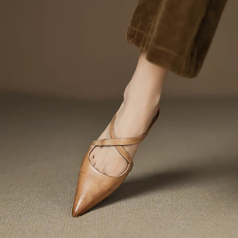 Pamela | Mules in vera pelle a punta