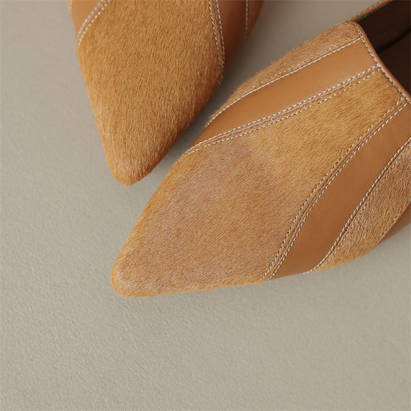 Kiara | Ballerine in vera pelle effetto cavallino