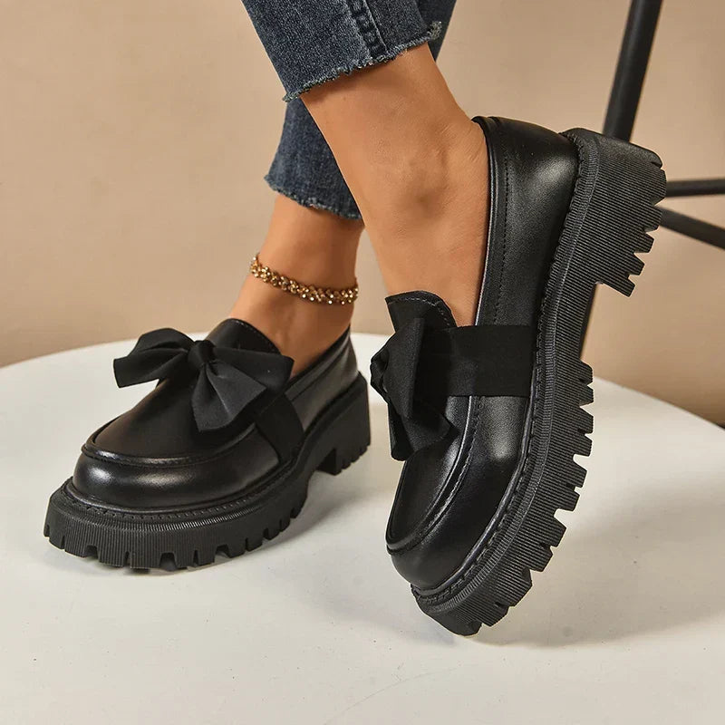 Nori | Scarpe con plateau e fiocco