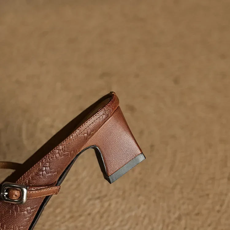 Becky | Mules Mary Jane in vera pelle