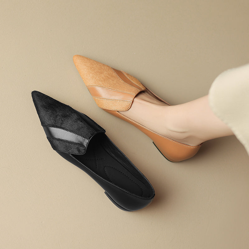 Kiara | Ballerine in vera pelle effetto cavallino