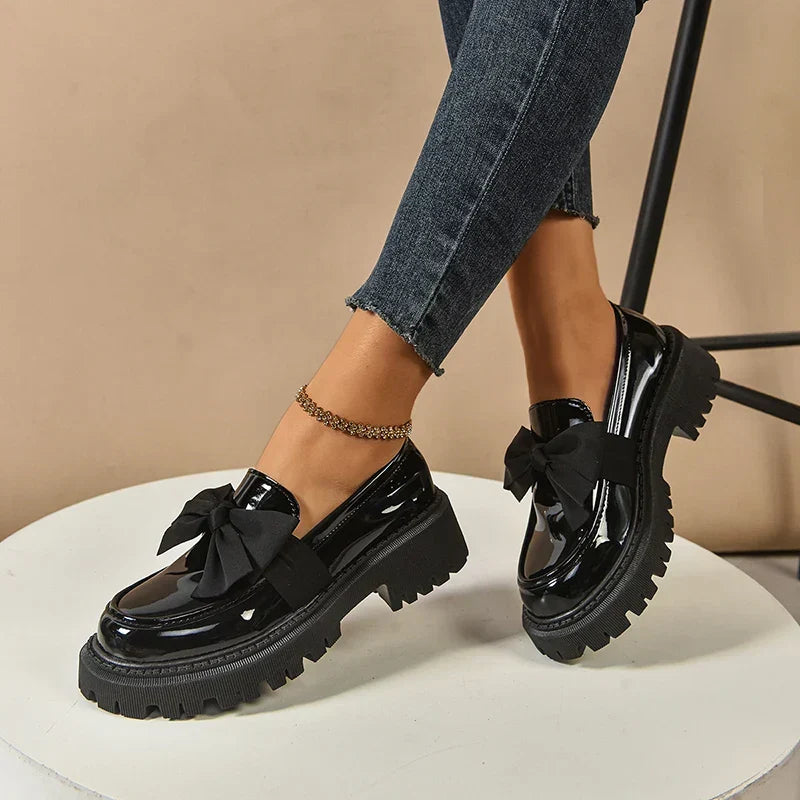 Nori | Scarpe con plateau e fiocco