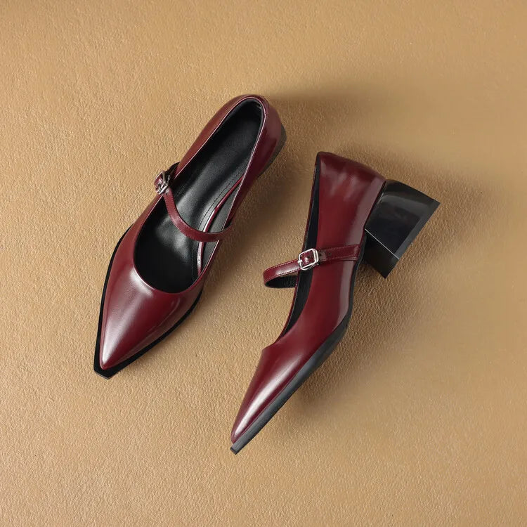 Maden | Mary Jane in vera pelle lucida