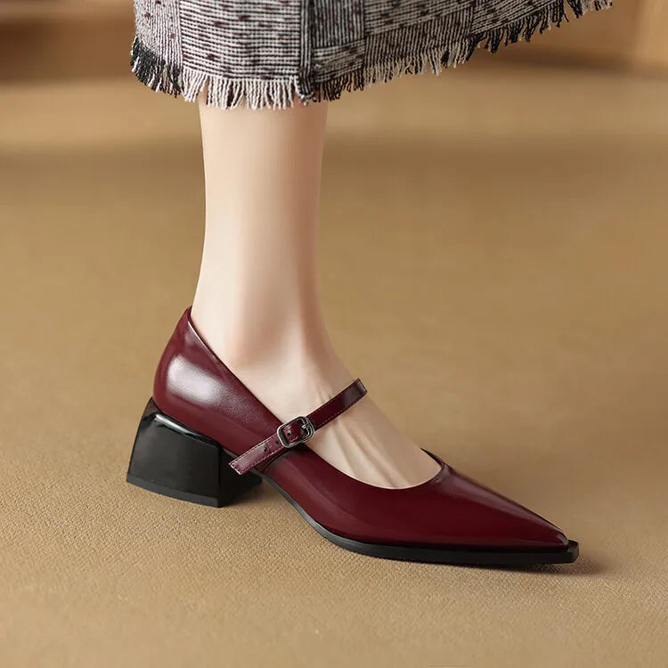 Maden | Mary Jane in vera pelle lucida